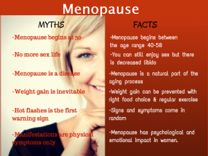 The Facts and Myths of Menopause - Wright Center for Women's Health